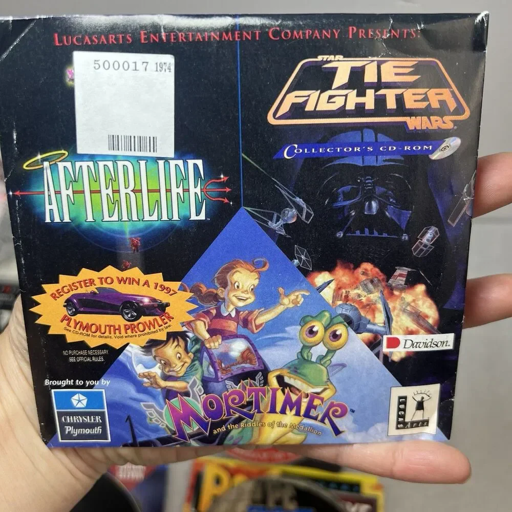 10 Vtg 90s Demos PC Gamer Disc Retro LucasArts TIE Fighter Windows 95 Software